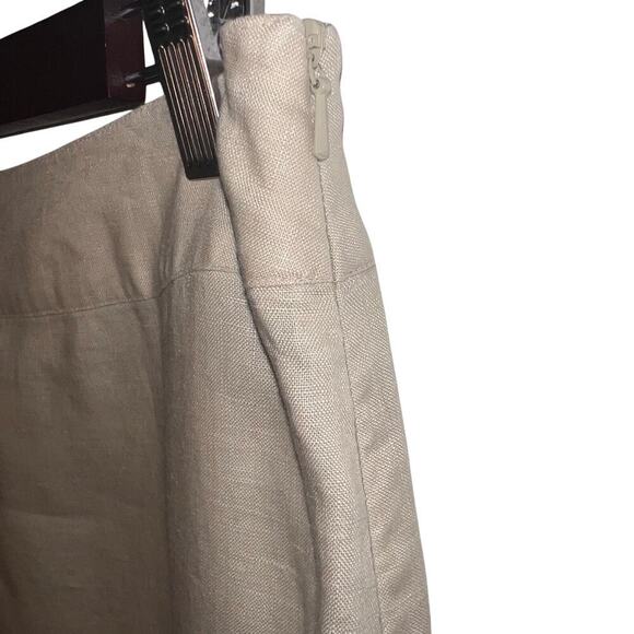 Max Studio Women’s Size 10 Boho Maxi Linen 
Dramatic Side Vents Minimalist Skirt - Picture 5 of 7